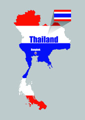 map thailand design vector illustration