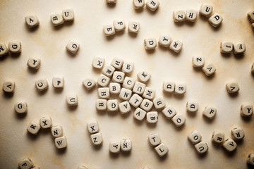 Letter cubes view