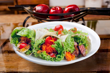 wrap, food made with flat bread dough wrapped around a filling