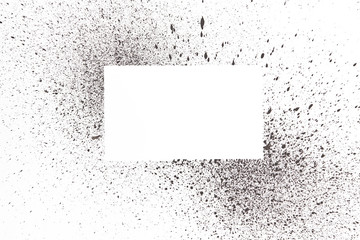 Rectangle shape for text isolated on white background