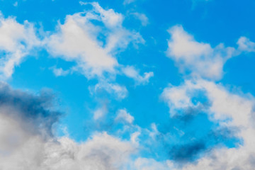 Blue sky with abstract white clouds texture background