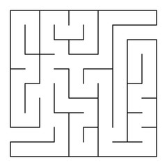 Abstract maze labyrinth with entry and exit