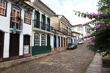 street in the old town tiradentes minas gerais brazil