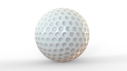 3d rendering, 3d illustration. Golf ball on a white background.