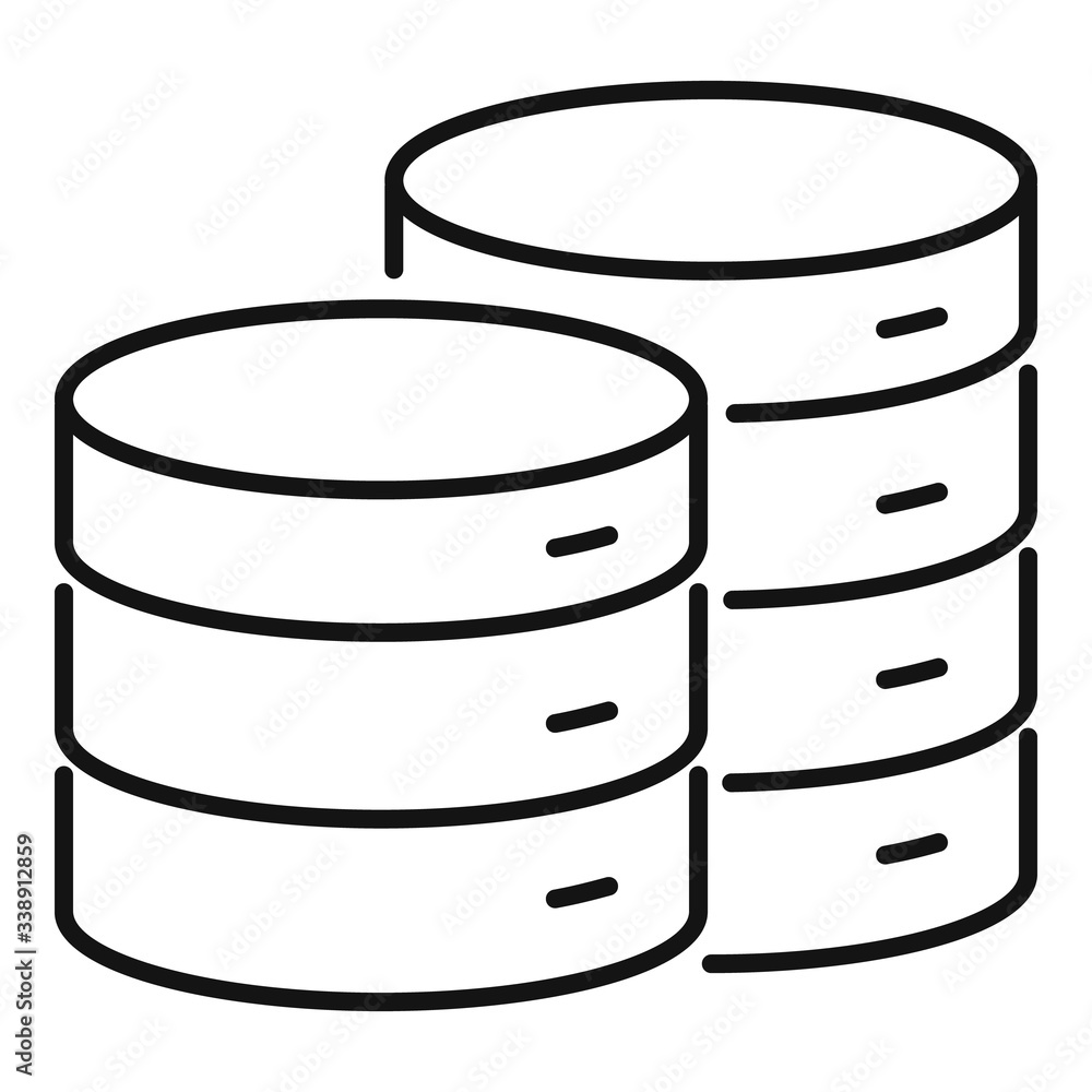 Poster cloud server hosting icon. outline cloud server hosting vector icon for web design isolated on white