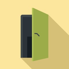 Exit icon. Flat illustration of exit vector icon for web design
