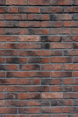 Brick wall. Red brick. Horizontal placing.