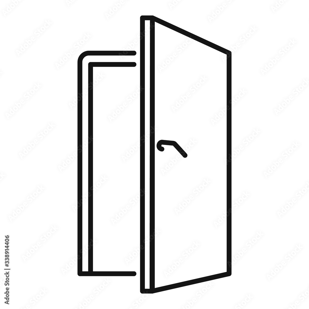 Aufkleber open door icon. outline open door vector icon for web design isolated on white background