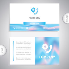 business card - Medical call symbol. Doctor with online medical consultation.