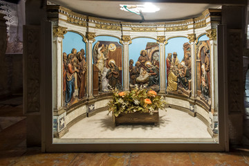 Bethlehem, Palestinian Authority, January 28, 2020: Fragment of the interior in the Milk Grotto...