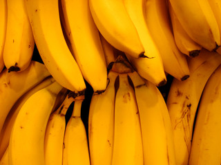 Fresh yellow banana background pattern.