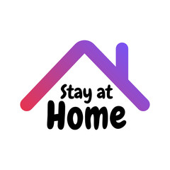 stay home, heart, home and heard symbol vector - coronavirus

