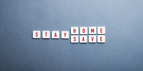 Quarantine and warning, attention, outbreak alert text. Stay at home advice to stop coronavirus...