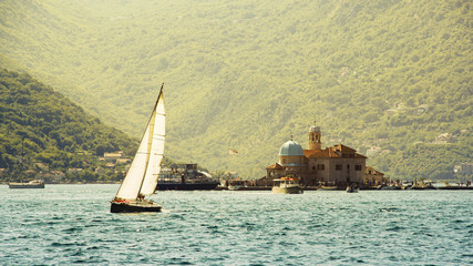 Sailing boat and Gospa od Skrpjela