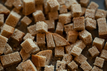 brown bread cubes