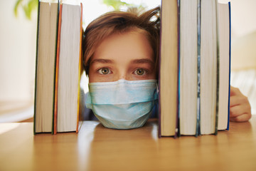 schoolboy and books