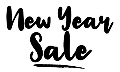 New Year Sale Calligraphy Handwritten Lettering for Sale Banners, Flyers, Brochures and 
Graphic Design Templates,
