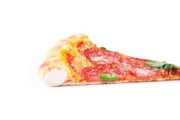 slice of pizza with cheese board on a white plate for a restaurant menu1