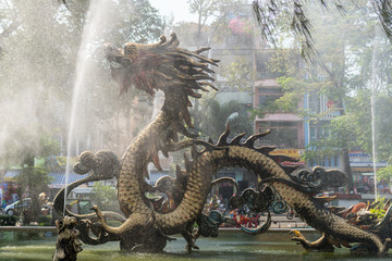 Obraz premium Dragon Fountain, Ho Chi Minh City, Vietnam
