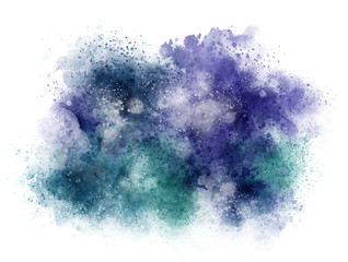 Classic blue Color Gradient Watercolor