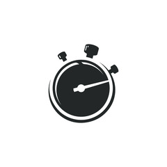 Stopwatch vector flat isolated image.