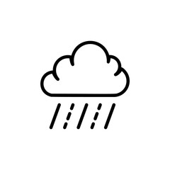Cloud with rain icon flat vector design