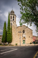 Fototapeta na wymiar Sant Esteve monastery in Banyoles, Catalonia, Spain.