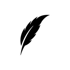 Feather pen icon flat vector design
