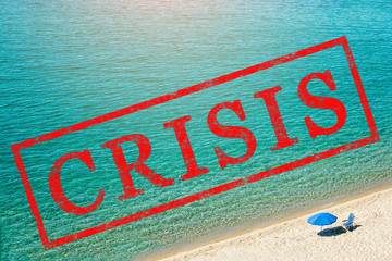 The crisis of the tourism business. Because of coronavirus and quarantine, people stopped traveling.