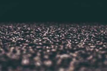 Roasted dark coffee beans background
