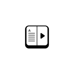 Audio book icon. Listening audio book vector icon on white background. ebook symbol. Trendy Flat style for graphic design, Web site, UI. EPS10. - Vector illustration