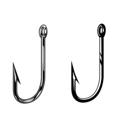 Fishing hooks vintage concept