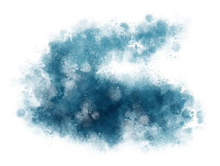 Petrol Blue Watercolor Abstract Cloud