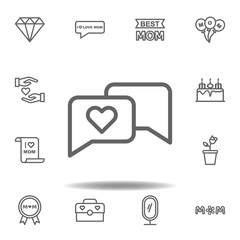 mothers day chat outline icon. set of mothers day illustration icon. Signs and symbols can be used for web, logo, mobile app, UI, UX on white background