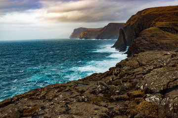 Sørvágsvatn and sea stacks, Faroe Islands