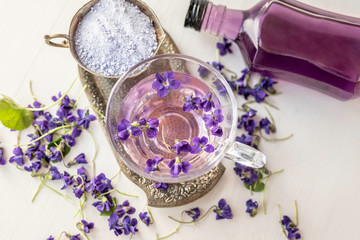 viola violetta odorata violet hot infused the from natural spring organic flowers blossom petals 