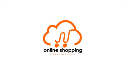 Obraz premium Online store logo design vector