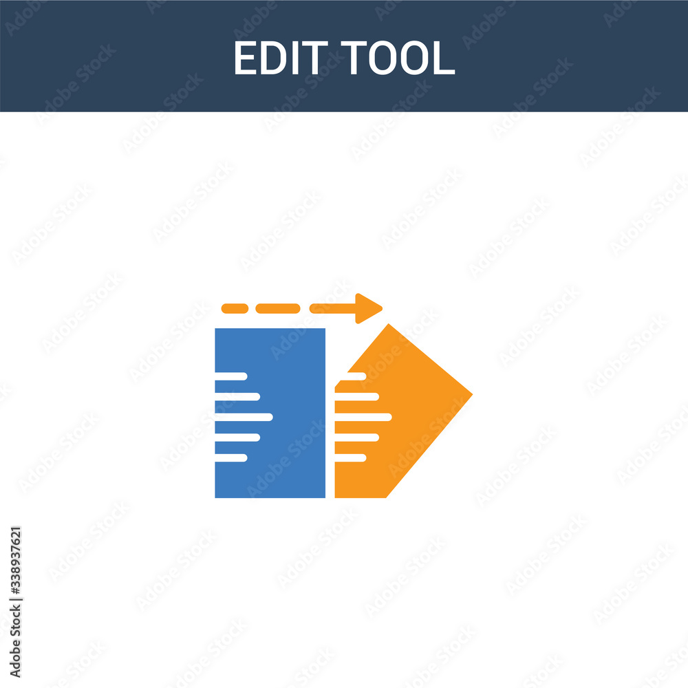 Poster two colored edit tool concept vector icon. 2 color edit tool vector illustration. isolated blue and 