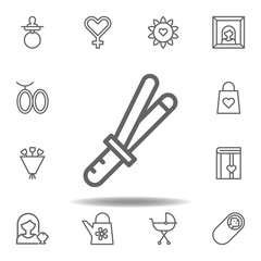 mothers day hair curler outline icon. set of mothers day illustration icon. Signs and symbols can be used for web, logo, mobile app, UI, UX on white background