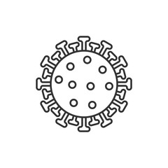 Coronavirus icon. Bacteria symbol modern, simple, vector, icon for website design, mobile app, ui. Vector Illustration