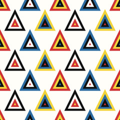 vector modern multi triangle geometric seamless pattern on white