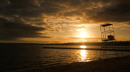 Plaża wieczorową porą  © Ariel