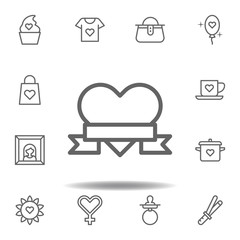 mothers day heart outline icon. set of mothers day illustration icon. Signs and symbols can be used for web, logo, mobile app, UI, UX on white background