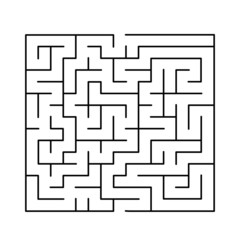 15 x 15 square vector maze with no solution