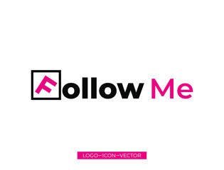 Follow text icon, Follow icon, Text messenger design, modern Idea and Concept Vector illustration Business Info graphic template with icon,arrow,world