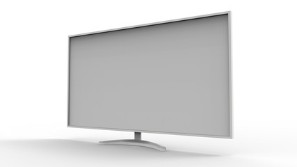 3d rendering, 3d illustration. TV screen, monitor on a white background.
