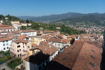 Cityscape of Bergamo, Italy