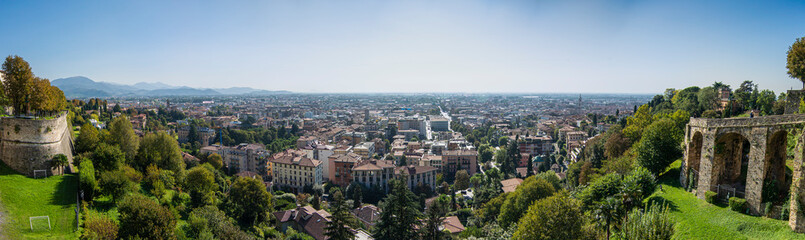 Obraz premium Panorama of the city of Bergamo, Italy