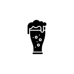 Beer icon. Vector illustration of a beer glass icon. Alcohol sign. Drink symbol for your web site design, logo, app, UI. Vector illustration, EPS10. 