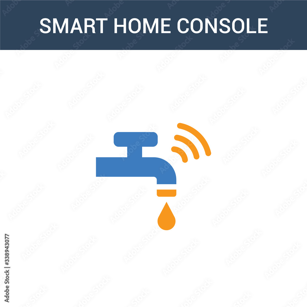 Poster two colored smart home console concept vector icon. 2 color smart home console vector illustration. 